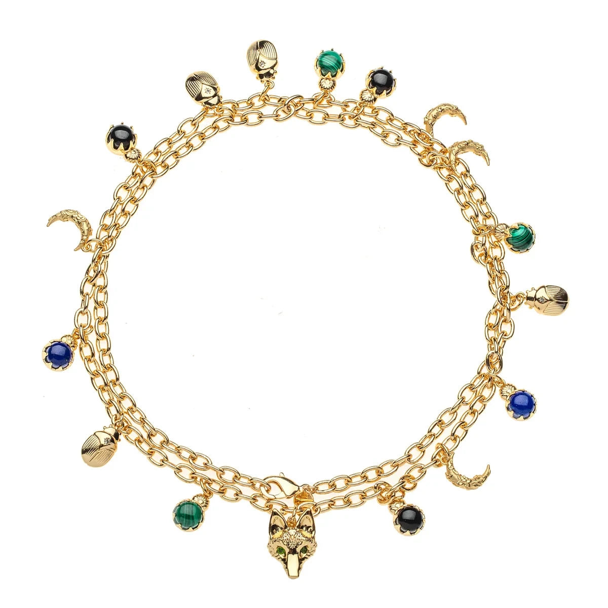 Protect Double Wrap Charm Necklace