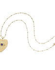 Protect Eye On Your Heart Pendant 16-18" Satellite Chain Necklaces Jane Win 