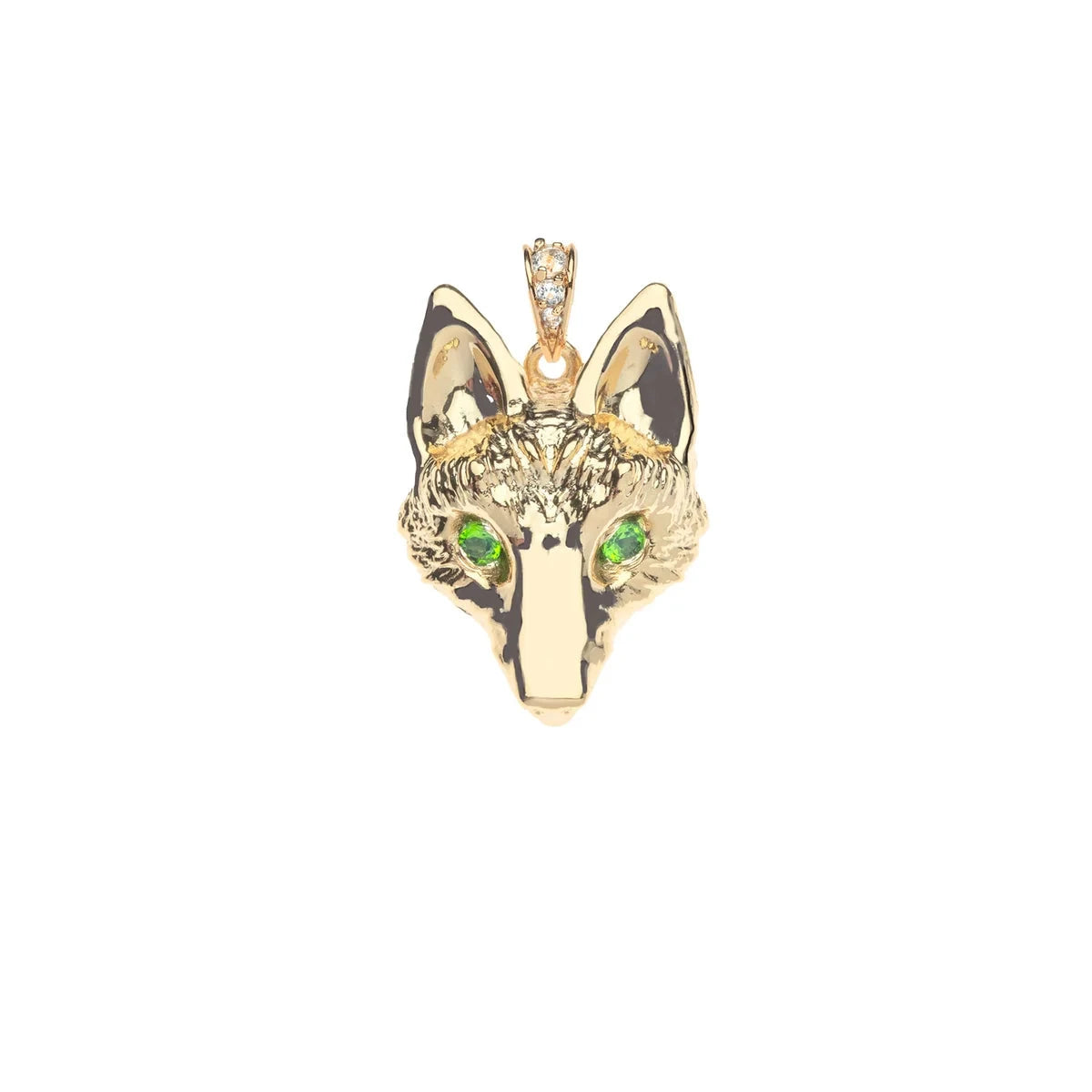 Protect Fox Head Charm Pendant 16-18" Classic Rolo Chain Necklaces Jane Win 
