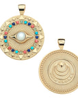 Protect Gleaming Eye Pendant Sorbet 16-18" Classic Rolo Necklaces Jane Win 