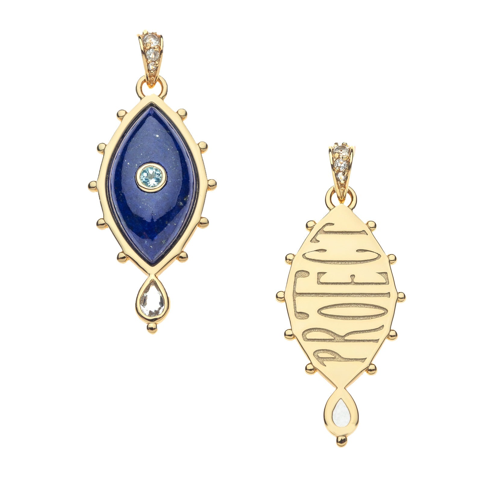 Protect With my Eye on You Pendant 16-18" Classic Rolo Necklaces Jane Win 