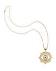 Protect With an Open Eye Coin Pendant 16-18" Classic Rolo Necklaces Jane Win 