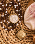 Double Wrap Necklace Wood and Pearl Necklaces Jane Win 