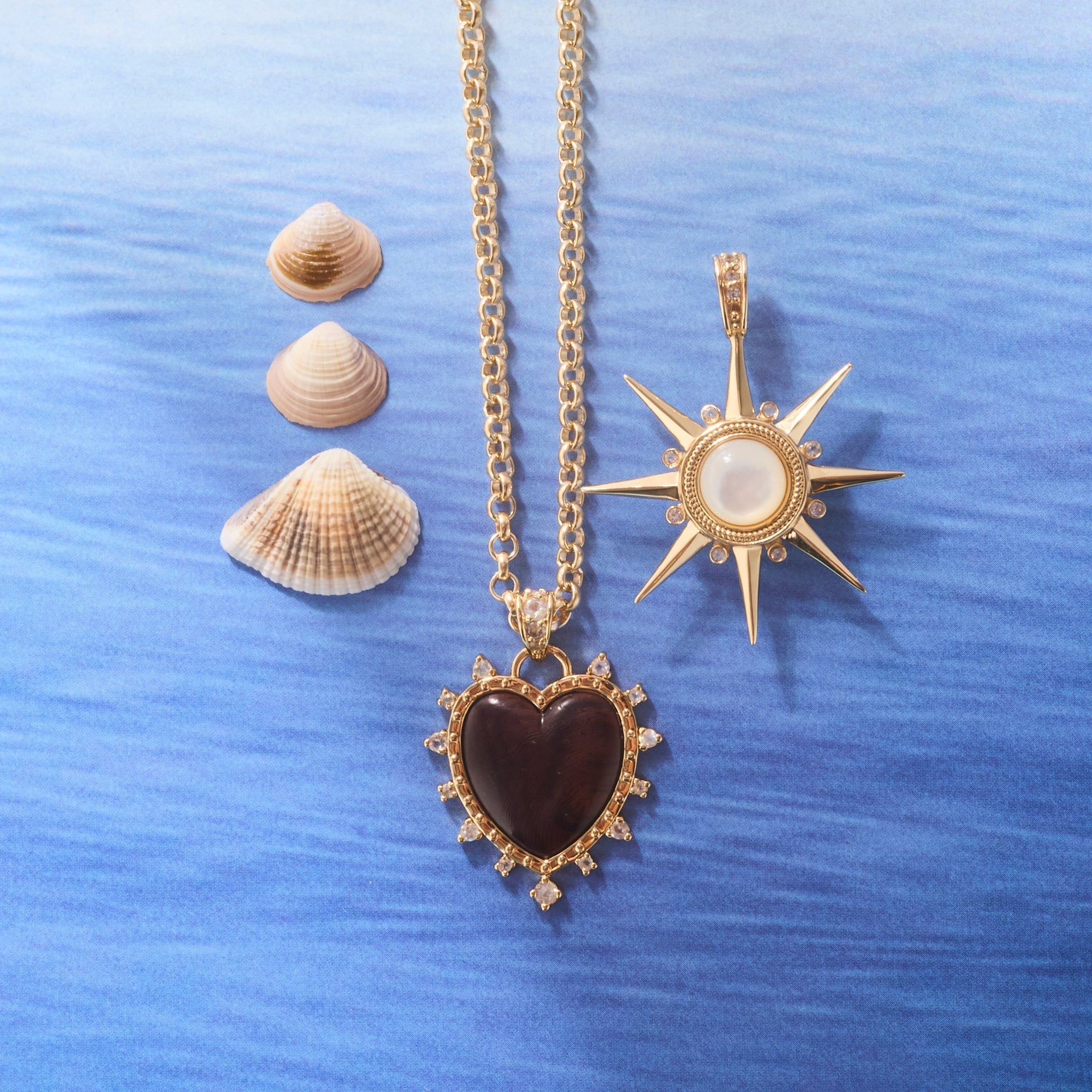 Strong Supernova Pendant Mother of Pearl 16-18" Classic Rolo Necklaces Jane Win 