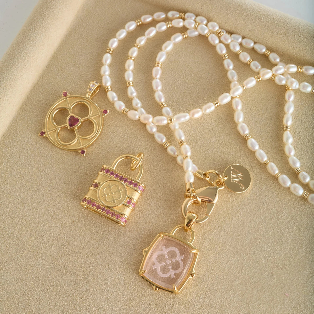 Locked Up In Love Pendant 16-18" Classic Rolo Necklaces Jane Win 