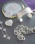 Love Pieces of My Heart Chain Necklace in Silver Necklaces Jane Win 
