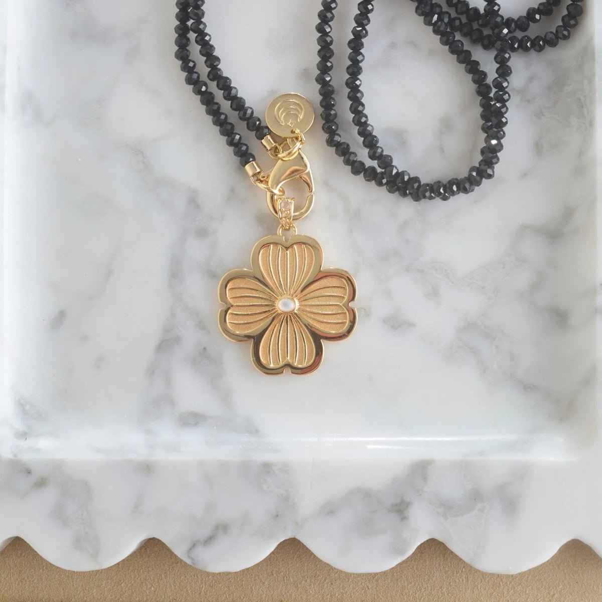 Double Wrap Diamond Cut Beaded Necklace Onyx Necklaces Jane Win 