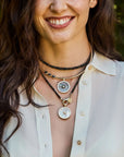 Embellished Neck Cuff Black Mother of Pearl Necklaces Jane Win 
