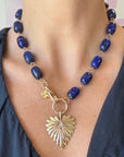 Chunky Lapis Lariat Necklace