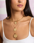 Faith Petite Embellished Coin 16-18" Classic Rolo Necklaces Jane Win 
