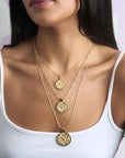 Hope Petite Embellished Coin 16-18" Classic Rolo Necklaces Jane Win 