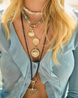 Gumdrop Beaded Necklace Blue Mist Necklaces Jane Win 