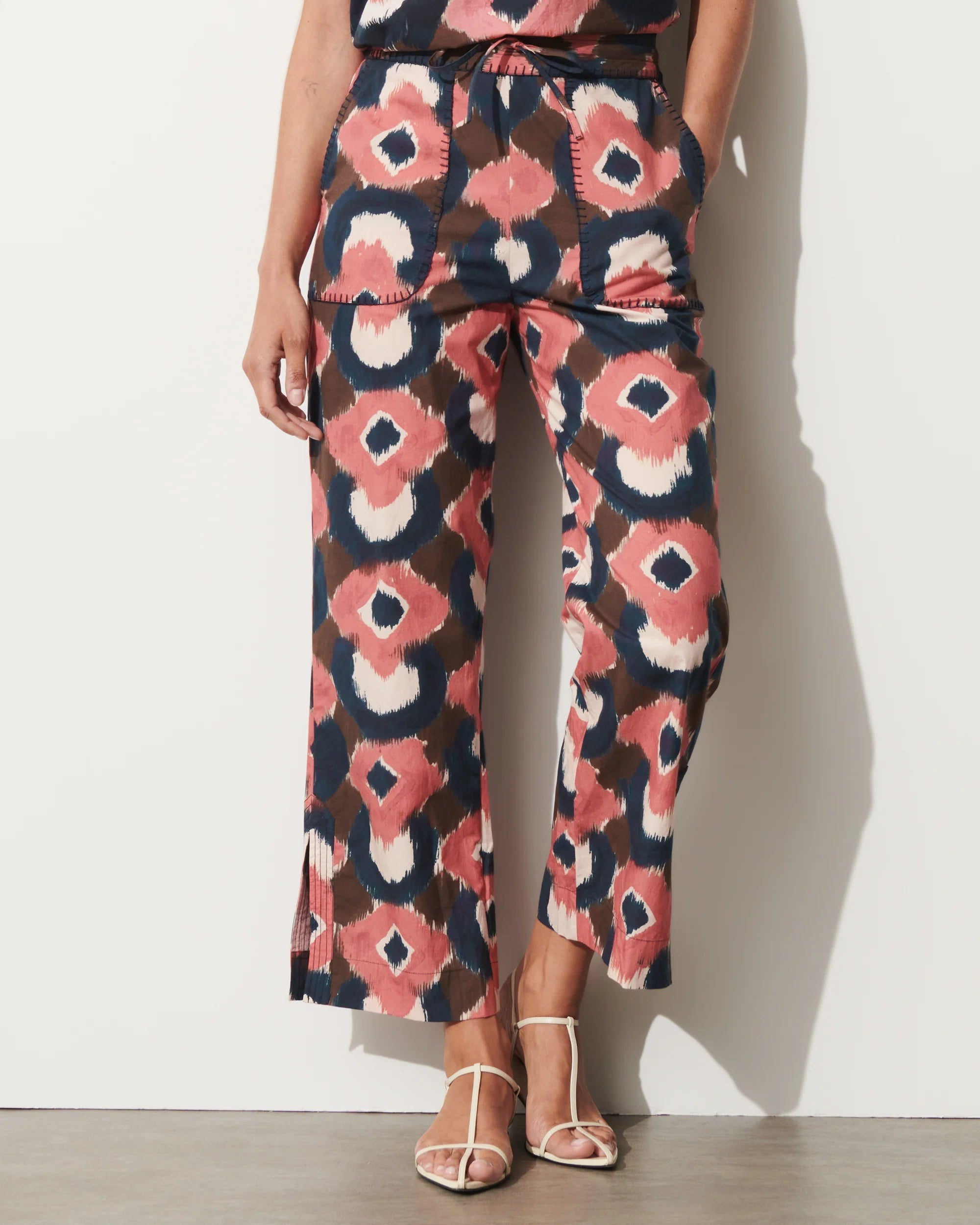 Jolie Pant Painterly Lock Chalk Pants - Trousers Figue 