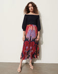 Bastien Skirt Fan Ikat Tue Navy