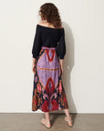 Bastien Skirt Fan Ikat Tue Navy