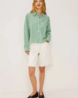 Ramy Shirt Emerald Stripe Tops - Button Down Rails 