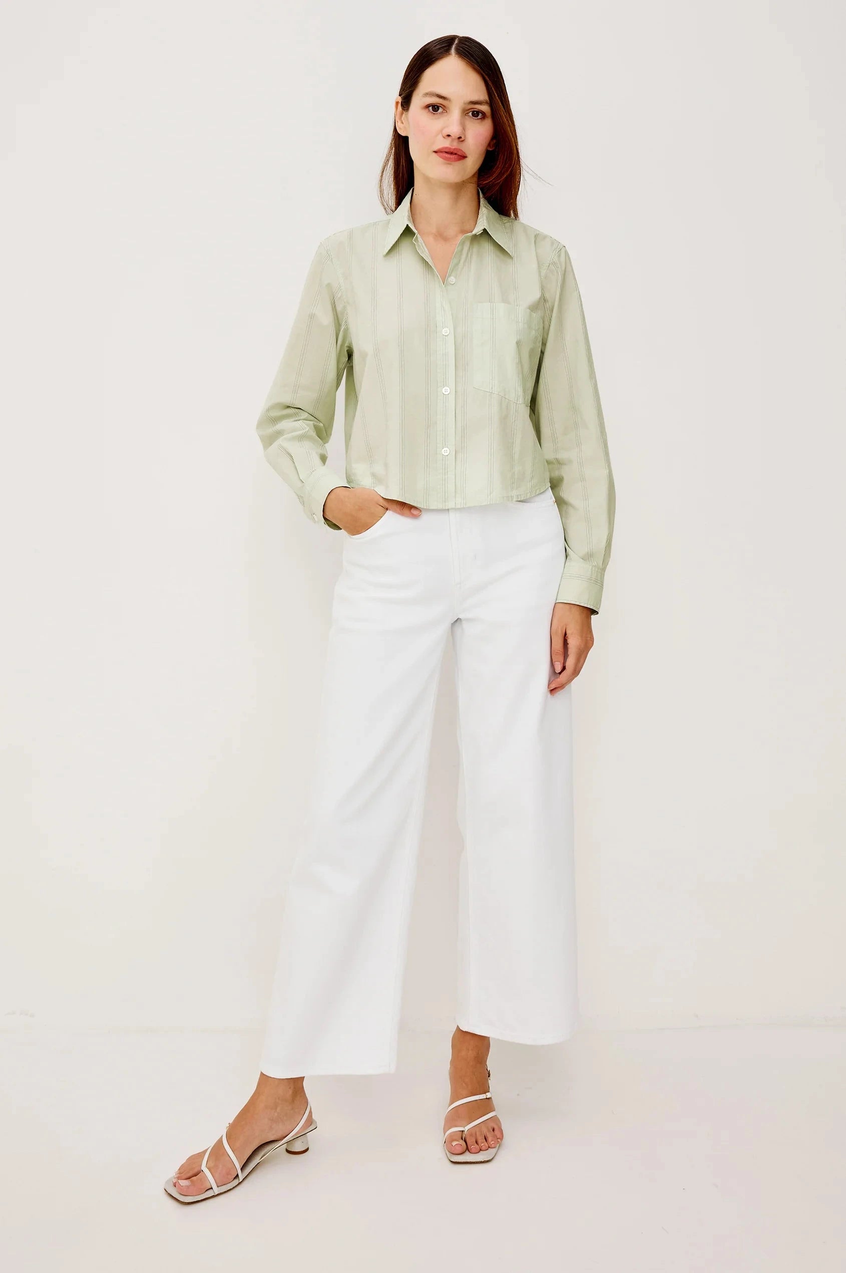 Ramy Top Leon Stripe Tops - Button Down Rails 