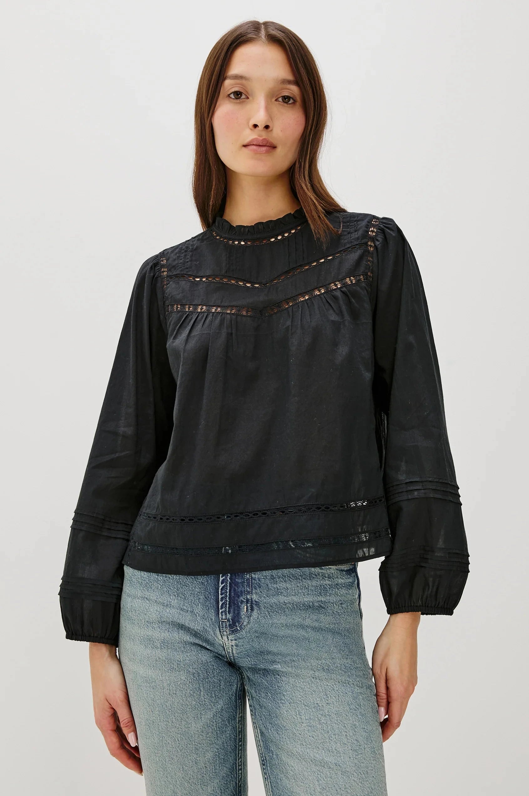 Reyna Blouse Black Tops - Blouses Rails 