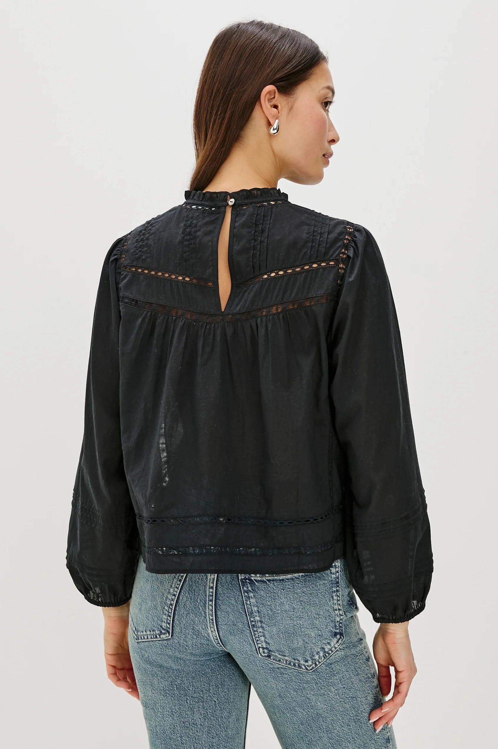 Reyna Blouse Black Tops - Blouses Rails 