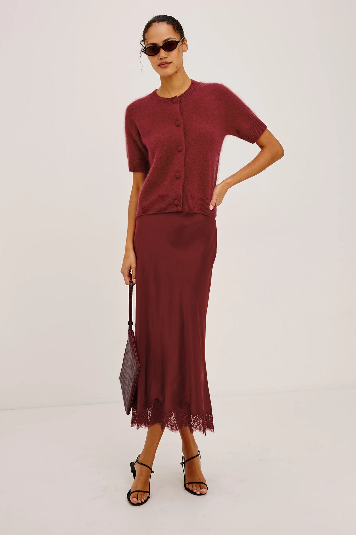 Ebony Skirt Crimson