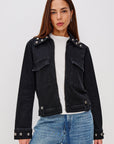 Roxbury Jacket Black Stone Studded Jackets - Denim Rails 
