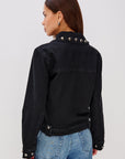 Roxbury Jacket Black Stone Studded Jackets - Denim Rails 