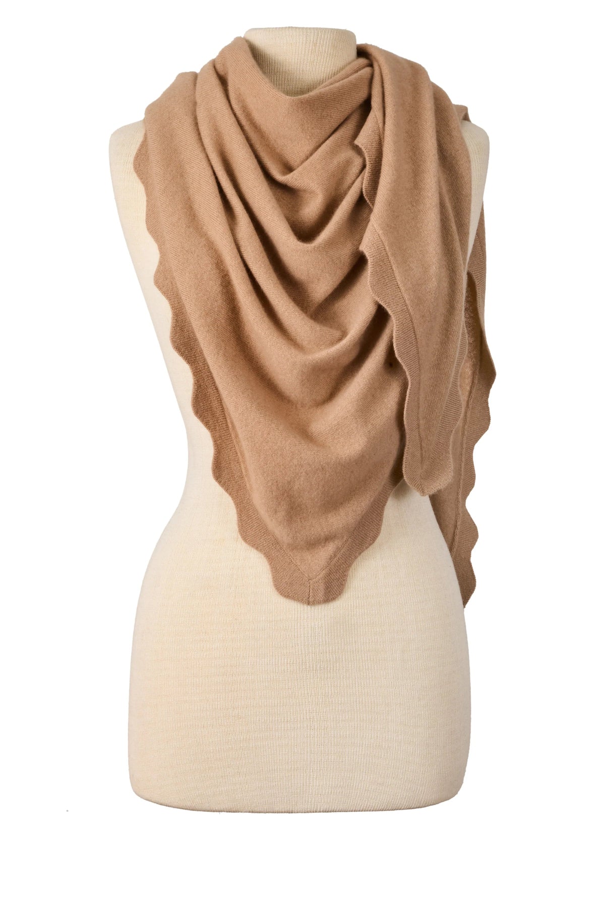 Ruffle Tri Wrap Caramel Scarves Alpine Cashmere 