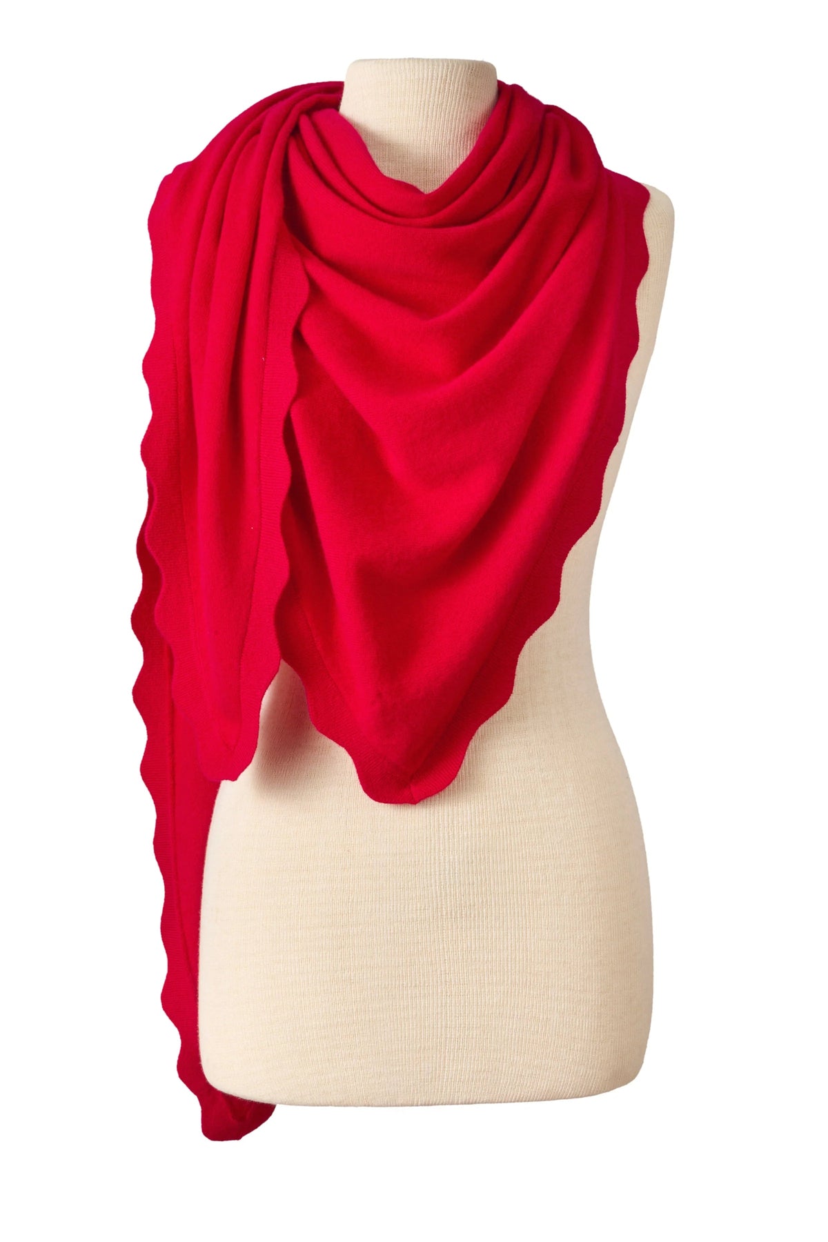 Ruffle Tri Wrap Chili Scarves Alpine Cashmere 