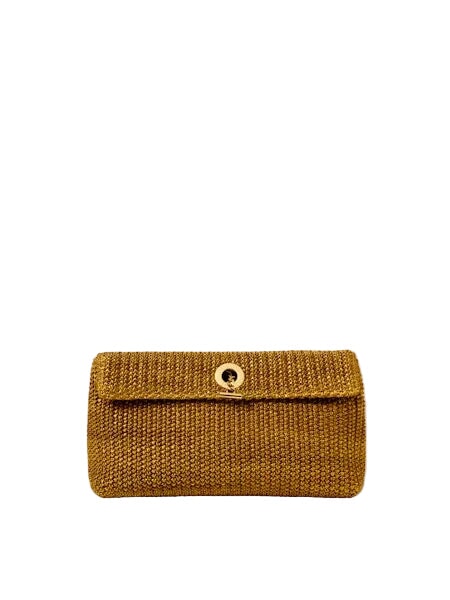 Anchor Clutch Raffia Gold Clutch Veronica Beard 
