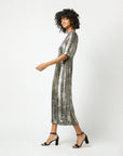 Lois Dress Olive Metallic Dresses - Midi Ann Mashburn 