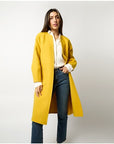 Valeria Coat Harvest Yellow Double-Faced Wool Melton Outerwear - Longsleeve Ann Mashburn 