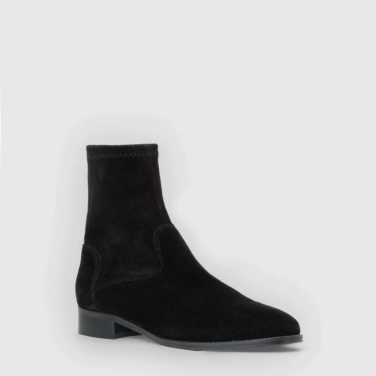 Sabrina Low Ankle Suede Boot Black Boots - Booties Aquatalia 