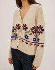 Saffron Oat Floral Sweater - Cardigans Rails 