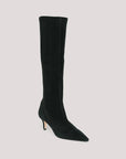 Jade Stretch Suede Boot Black