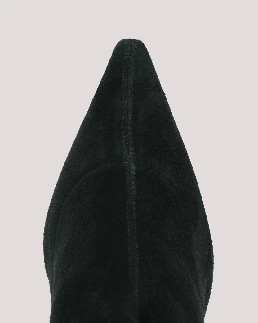 Jade Stretch Suede Boot Black