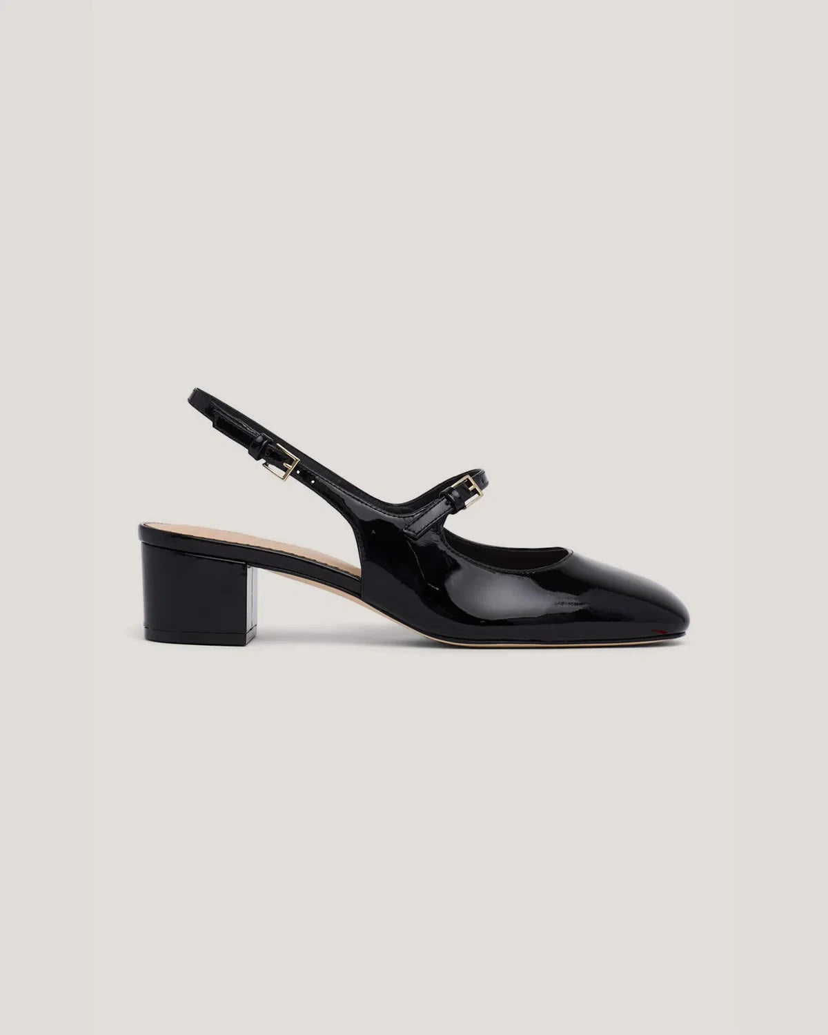 Diana Patent Sling Back Black Pumps - Low Cinq A Sept 