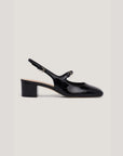 Diana Patent Sling Back Black Pumps - Low Cinq A Sept 
