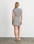 Cody Short Sleeve Short Dress Black/Cream Stripe Dresses - Short Tanya Taylor 