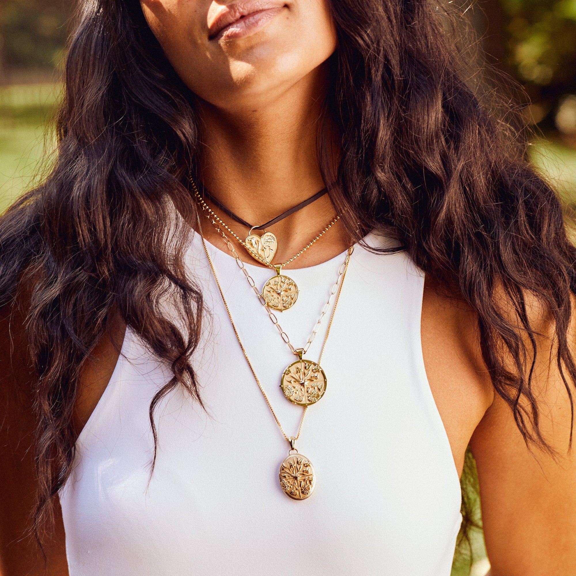 Hope Small Pendant Coin 16-18" Classic Rolo Necklaces Jane Win 