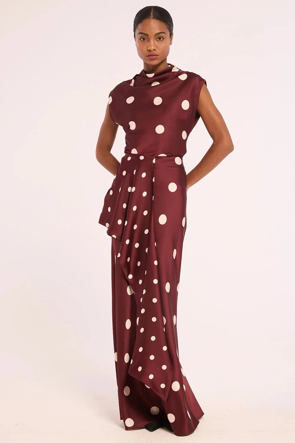Halo Top Polka Dots Tops - Blouses Misa 
