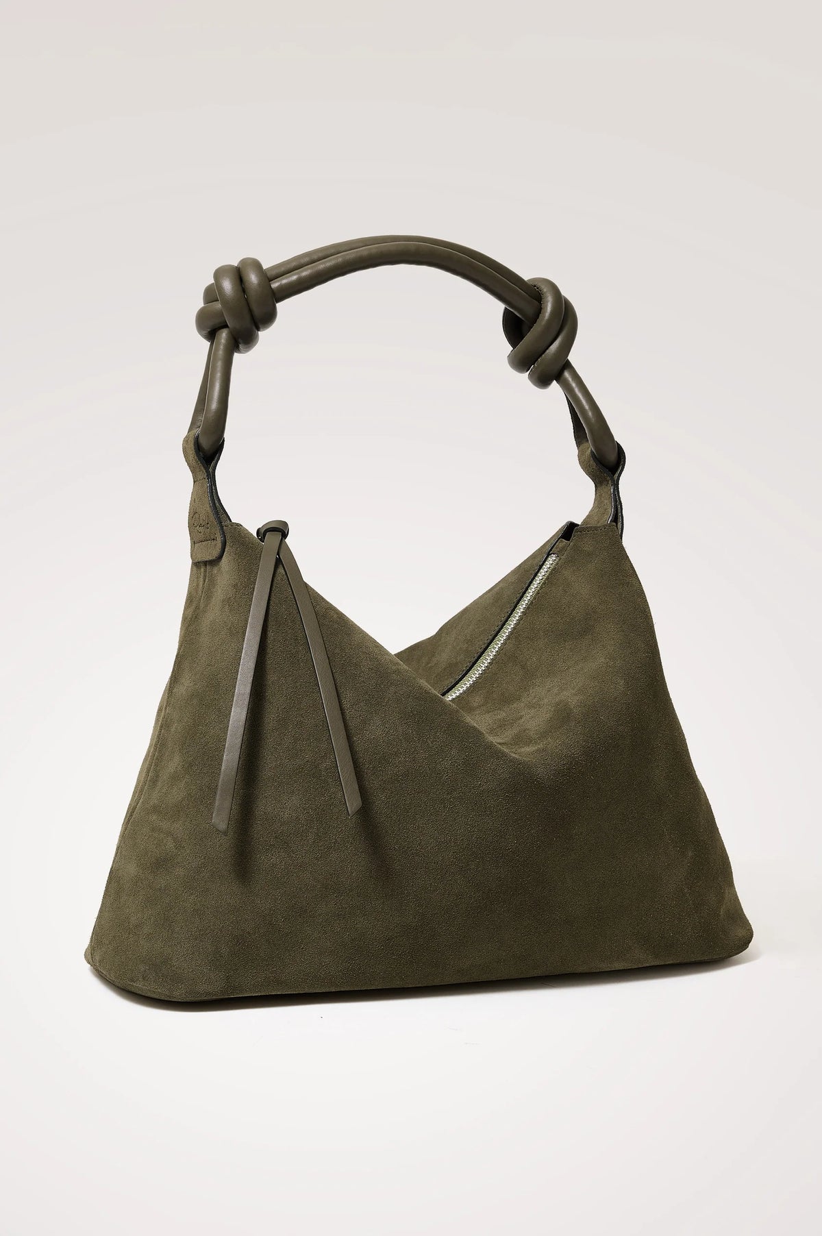 Siena Hobo Bag Olive Suede