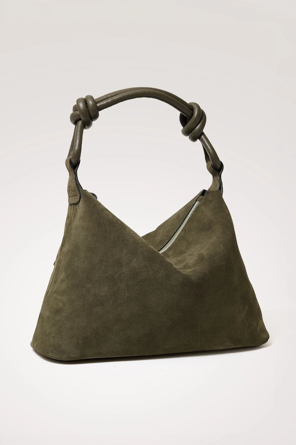 Siena Hobo Bag Olive Suede