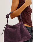 Siena Hobo Bag Plum Suede