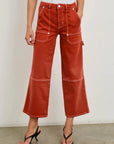 Silverado Carpenter Crop Terracotta Denim - Cropped & Ankle Rails 