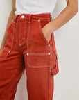 Silverado Carpenter Crop Terracotta Denim - Cropped & Ankle Rails 