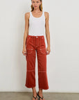Silverado Carpenter Crop Terracotta Denim - Cropped & Ankle Rails 