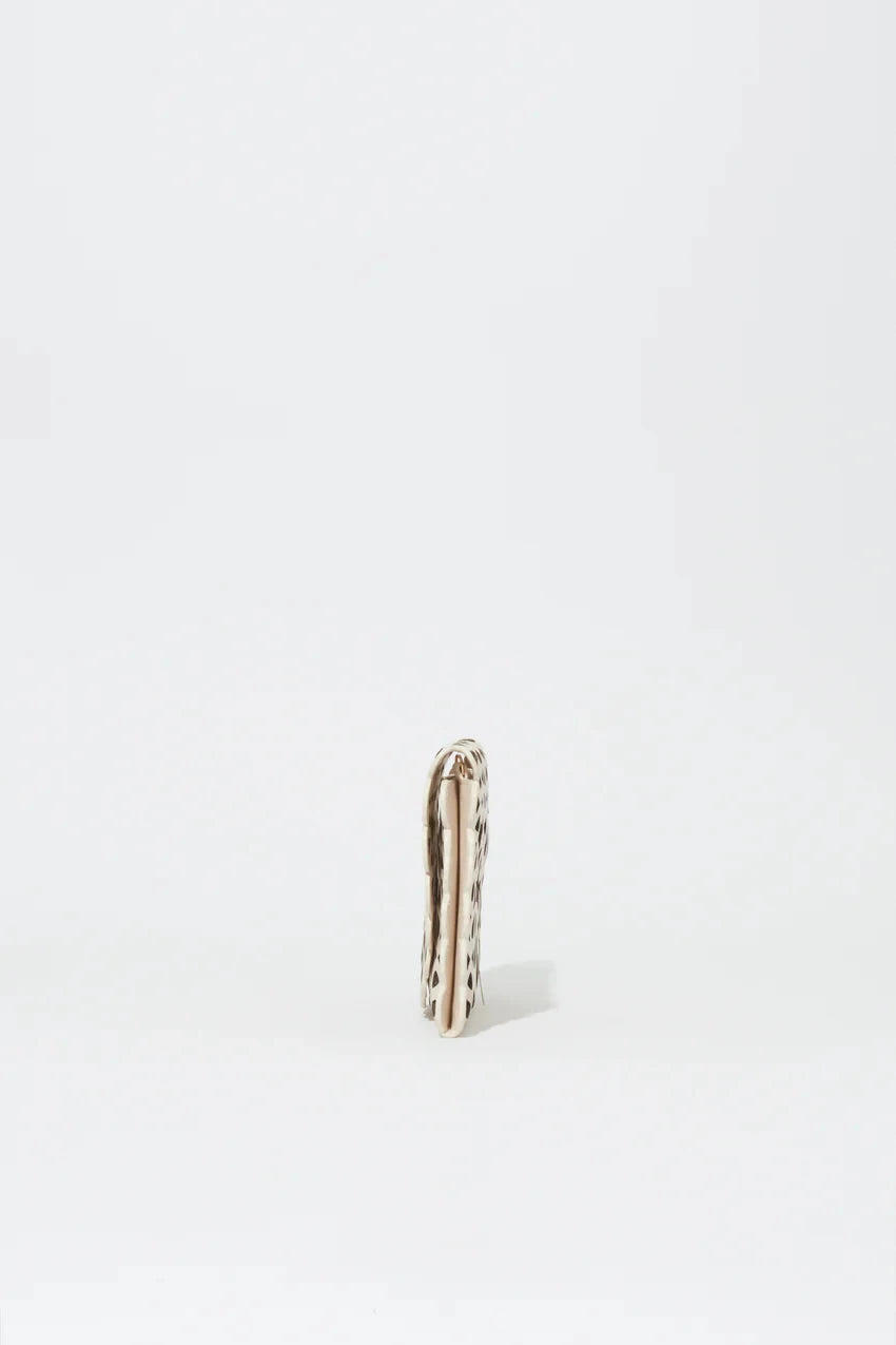 McCall Laser Cut Leather Clutch Cream Clutch Simkhai 