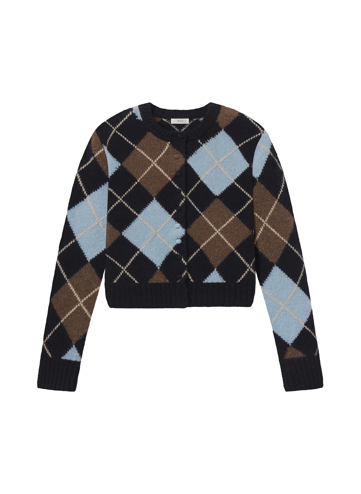 Skylar Argyle Cardigan Sky Blue Combo