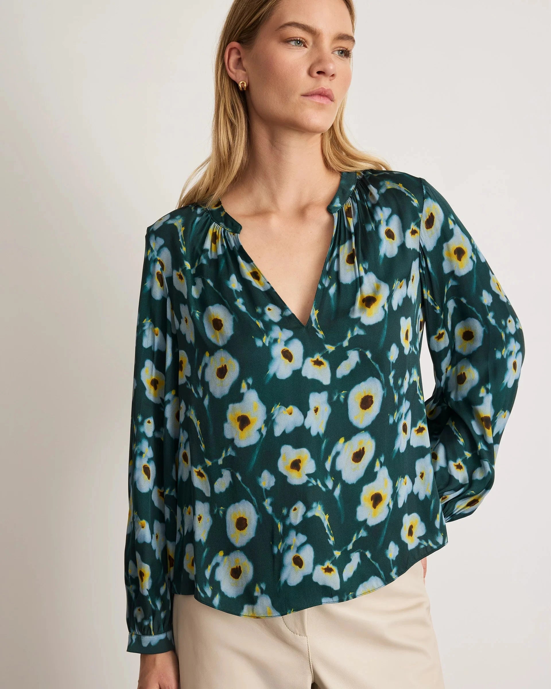Sonia Top Emerald Multi Tops - Blouses Tanya Taylor 