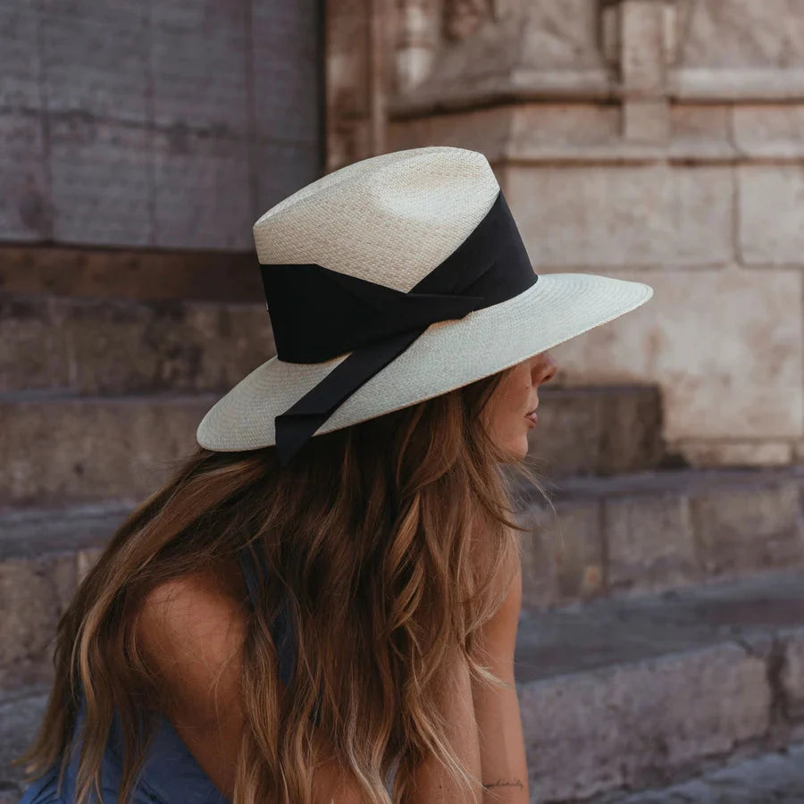 Gardenia Hat Natural/Black Hats Freya 